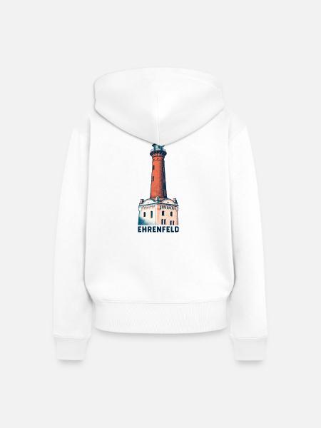 Ehrenfeld Heliosturm - Frauen Premium Bio Zip Hoodie - Weiß
