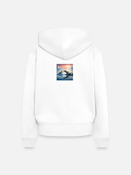 JensJensen - Frauen Premium Bio Zip Hoodie - Weiß