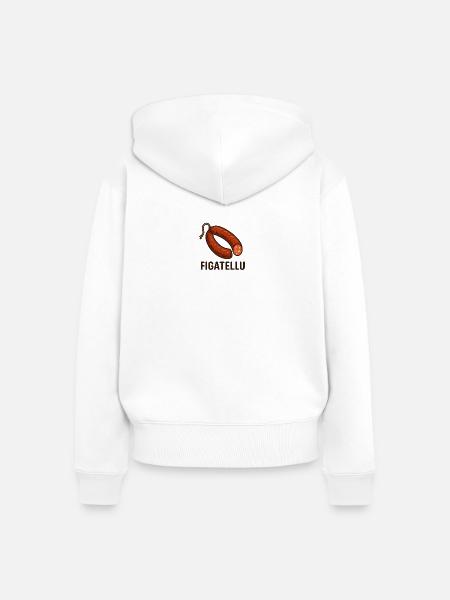 Figatellu - Frauen Premium Bio Zip Hoodie - Weiß