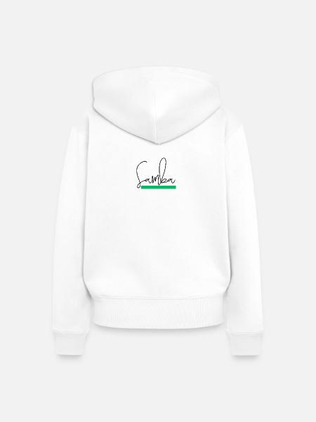 Capoeira Samba - Frauen Premium Bio Zip Hoodie - Weiß