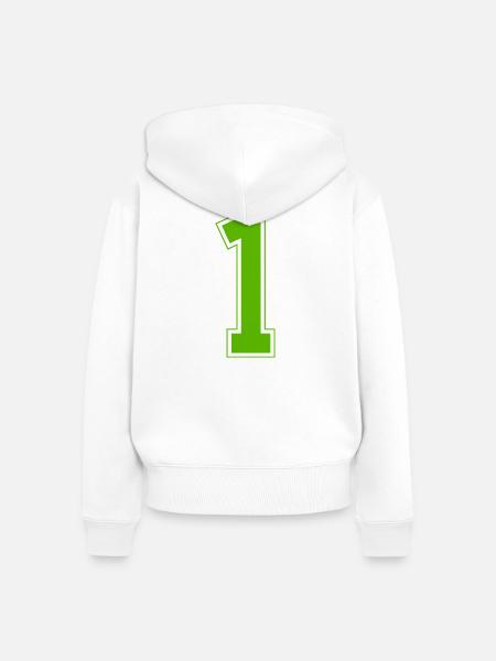 z1b - Frauen Premium Bio Zip Hoodie - Weiß