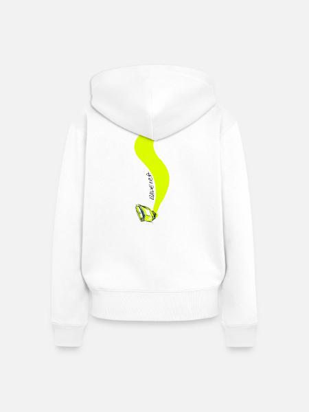 Höhepunkt - Frauen Premium Bio Zip Hoodie - Weiß