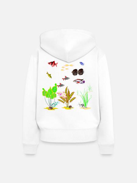 My Fish Tank 3 - Frauen Premium Bio Zip Hoodie - Weiß