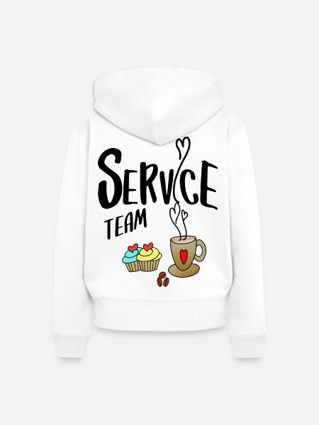 Service Team - Frauen Premium Bio Zip Hoodie - Weiß