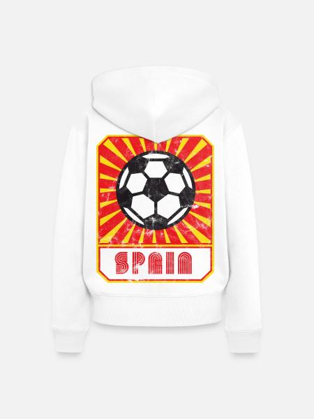 Spain Fussball - Frauen Premium Bio Zip Hoodie - Weiß