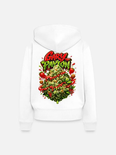 Gary Payton Graffiti-Druck - Frauen Premium Bio Zip Hoodie - Weiß