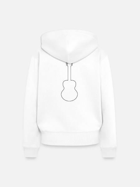 Akustikgitarre - Frauen Premium Bio Zip Hoodie - Weiß