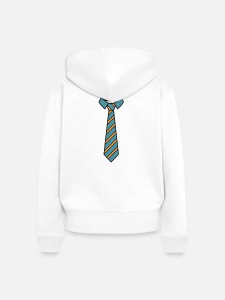 Krawatte süß Comic - Frauen Premium Bio Zip Hoodie - Weiß