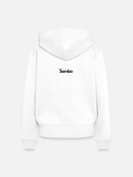 Brazilian Samba Flavour - Frauen Premium Bio Zip Hoodie - Weiß
