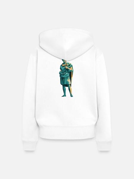 Caesar - Cooles Geschichtslogo - Frauen Premium Bio Zip Hoodie - Weiß