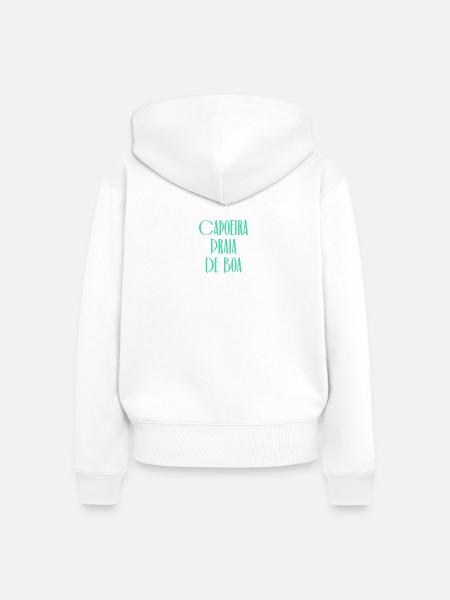 Capoeira Praia Boa - Frauen Premium Bio Zip Hoodie - Weiß