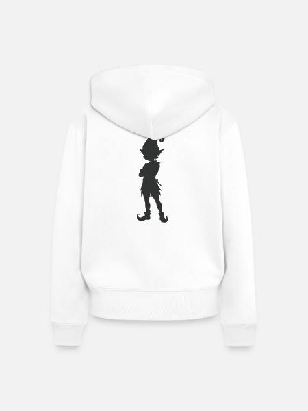 elfe_silhouette- - Frauen Premium Bio Zip Hoodie - Weiß