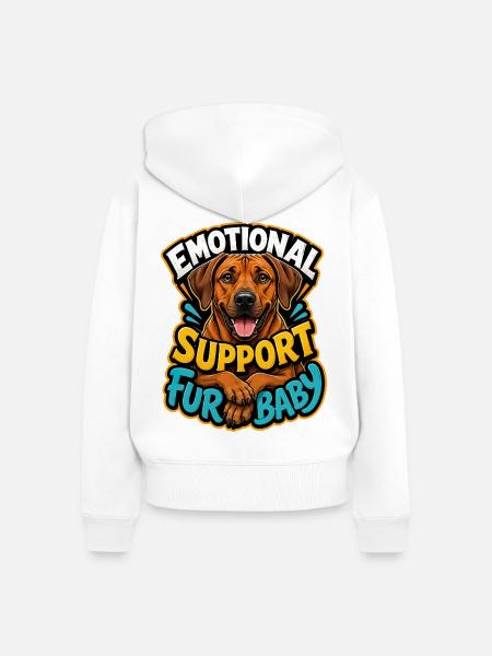 Rhodesian Dog - Frauen Premium Bio Zip Hoodie - Weiß