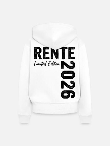 Rente 2026 Limited Edition Ruhestand - Frauen Premium Bio Zip Hoodie - Weiß