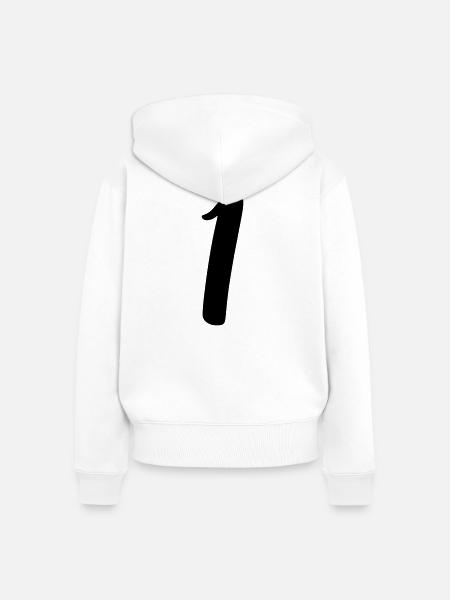 1 - Frauen Premium Bio Zip Hoodie - Weiß