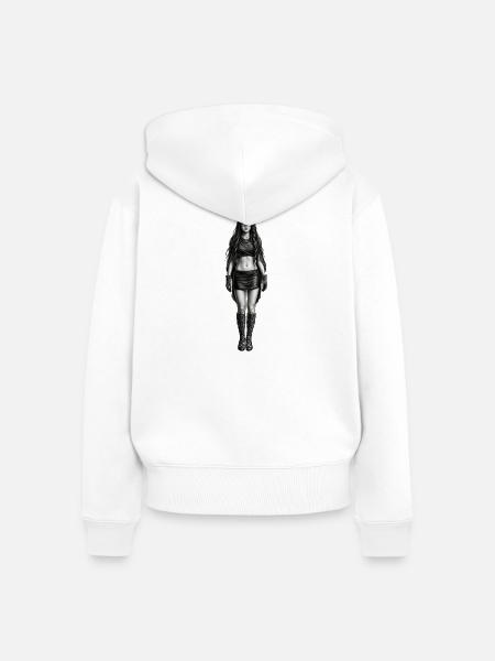 Krieger - Frauen Premium Bio Zip Hoodie - Weiß