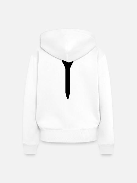 Golf Tee - Frauen Premium Bio Zip Hoodie - Weiß