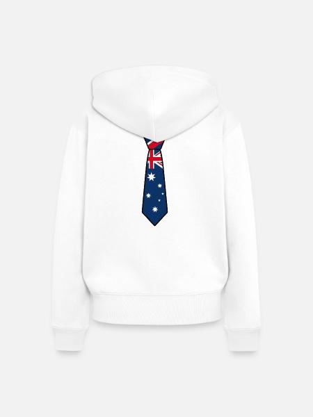 Australia Tie – Flaggendesign - Frauen Premium Bio Zip Hoodie - Weiß