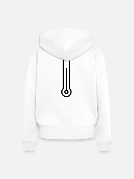 Thermometer - Frauen Premium Bio Zip Hoodie - Weiß