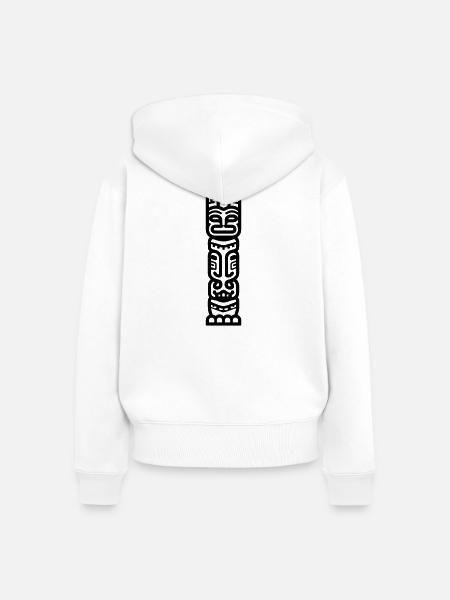 Totem - Frauen Premium Bio Zip Hoodie - Weiß