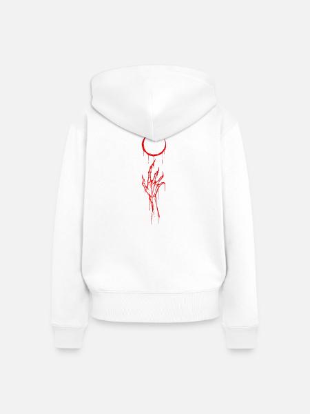Roter Griff - Frauen Premium Bio Zip Hoodie - Weiß