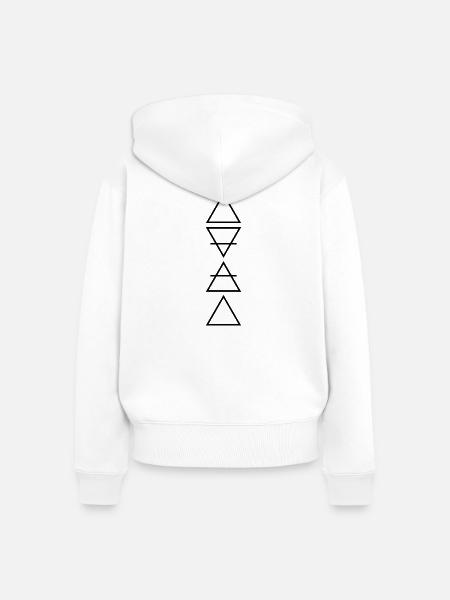 4 Elemente: Erde, Wind, Feuer, Wasser, - Frauen Premium Bio Zip Hoodie - Weiß