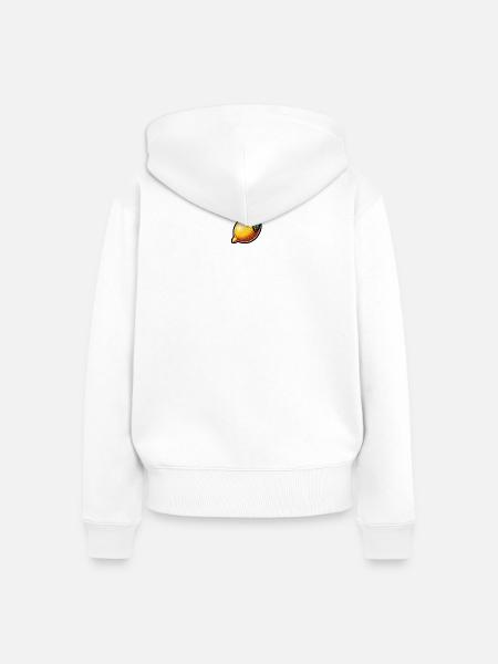Zitrone Kunst Illustration - Frauen Premium Bio Zip Hoodie - Weiß