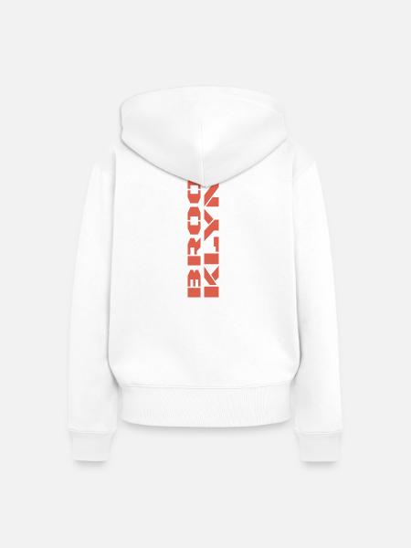 Brooklyn - Frauen Premium Bio Zip Hoodie - Weiß
