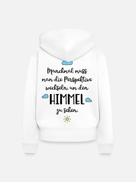 Positive Sprüche - Frauen Premium Bio Zip Hoodie - Weiß