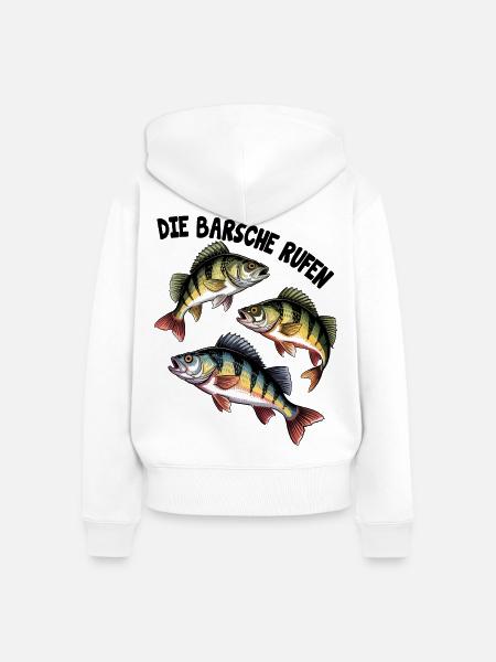 Barsch Angeln - Frauen Premium Bio Zip Hoodie - Weiß