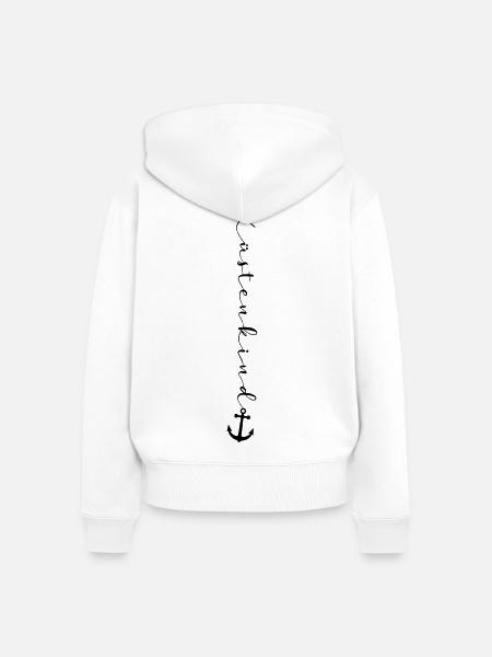 Küstenkind - Frauen Premium Bio Zip Hoodie - Weiß
