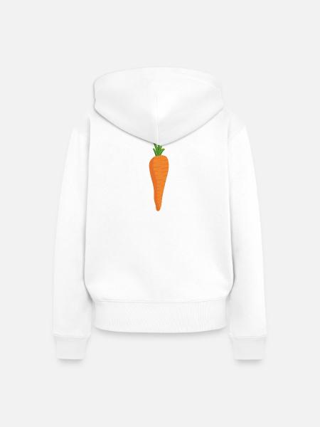 Frische Karotte - Frauen Premium Bio Zip Hoodie - Weiß