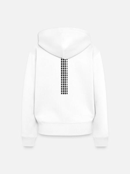 Buchstabe I – Punktmuster Initial Design - Frauen Premium Bio Zip Hoodie - Weiß
