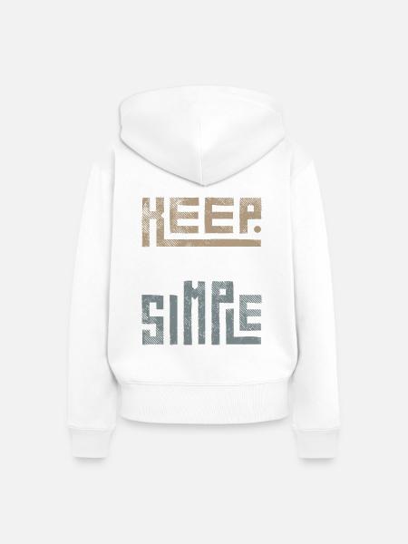 Motivationsbotschaft und Ermutigung - Frauen Premium Bio Zip Hoodie - Weiß
