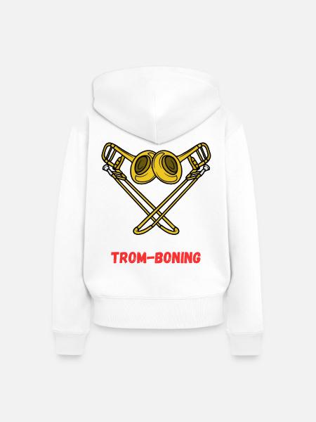 Trom-Beinen - Frauen Premium Bio Zip Hoodie - Weiß