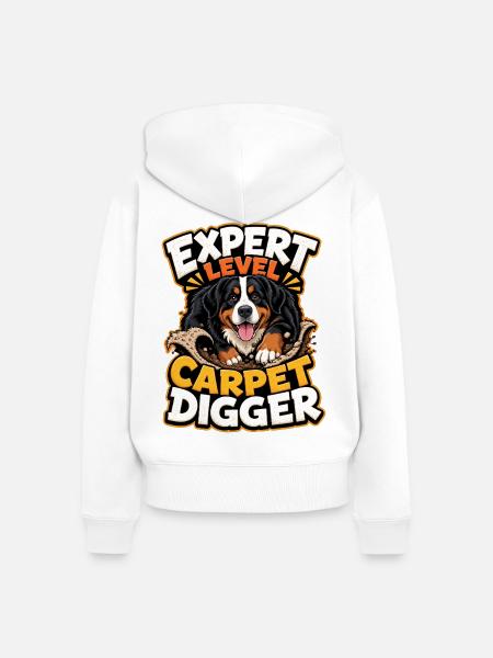 Berner Sennenhund - Frauen Premium Bio Zip Hoodie - Weiß