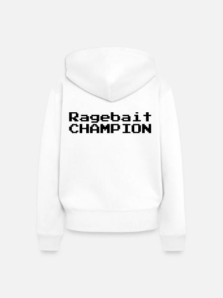 Ragebait CHAMPION - Frauen Premium Bio Zip Hoodie - Weiß