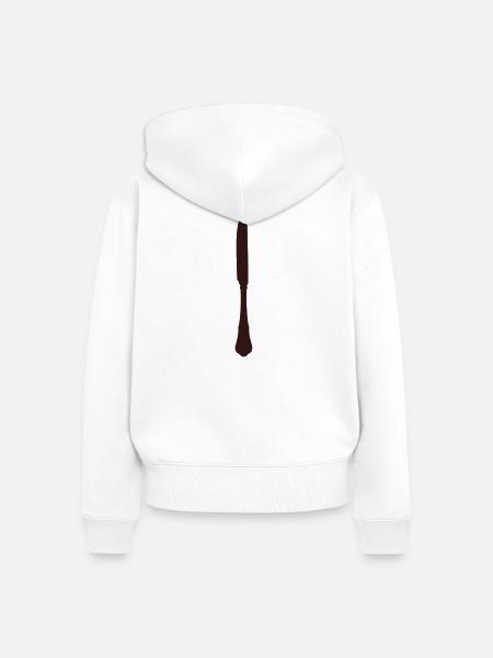 Messer Besteck - Frauen Premium Bio Zip Hoodie - Weiß