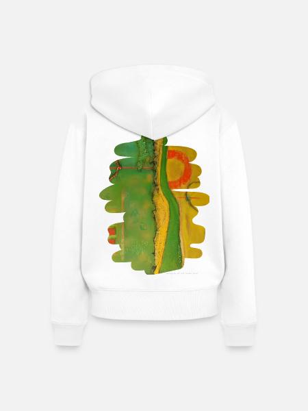 Flucht - Frauen Premium Bio Zip Hoodie - Weiß