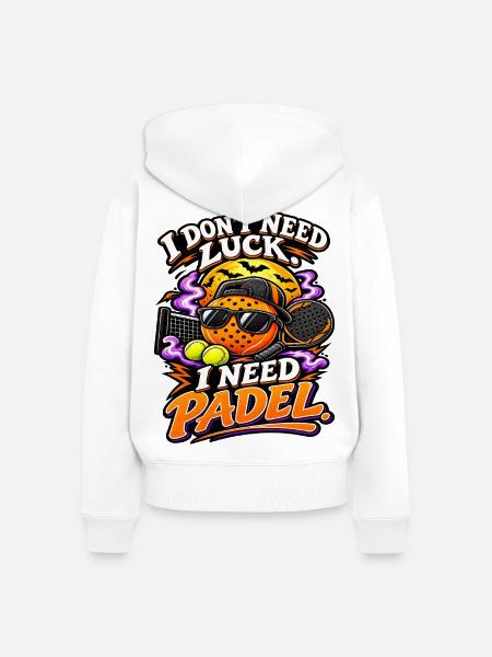 I Need Padel - Padel Spruch - Frauen Premium Bio Zip Hoodie - Weiß