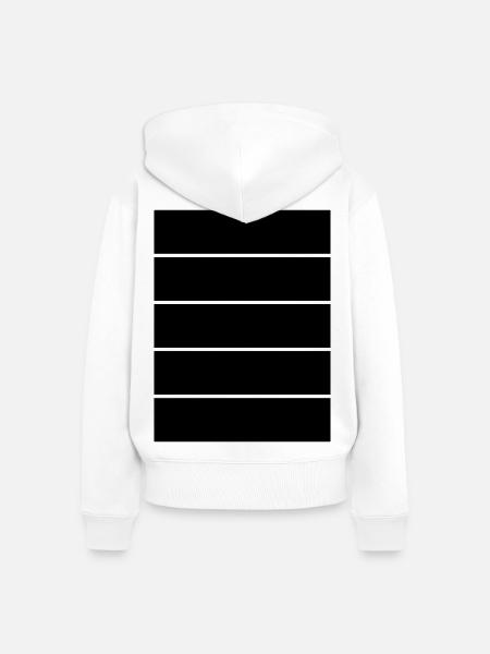 Minimalistische horizontale Linien - Frauen Premium Bio Zip Hoodie - Weiß