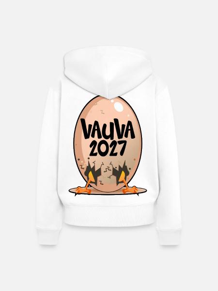 Baby 2027, Finnland - Frauen Premium Bio Zip Hoodie - Weiß