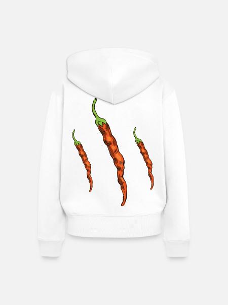 Chilischoten - Frauen Premium Bio Zip Hoodie - Weiß