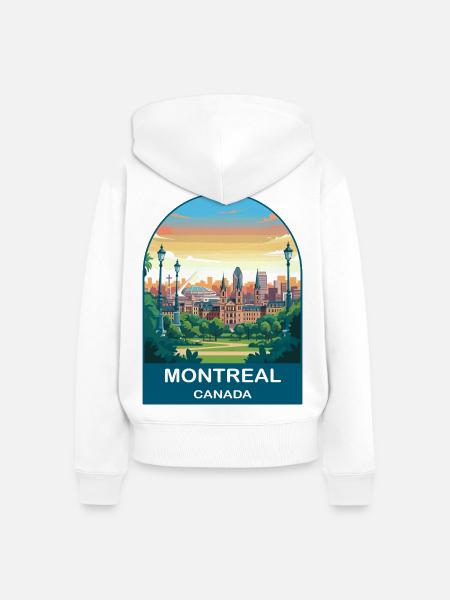 Montreal Canada Stadium Reiseplakat - Frauen Premium Bio Zip Hoodie - Weiß