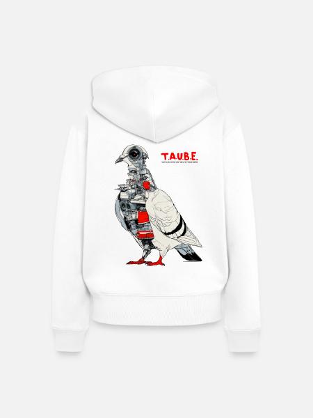 T.A.U.B.E. - Frauen Premium Bio Zip Hoodie - Weiß