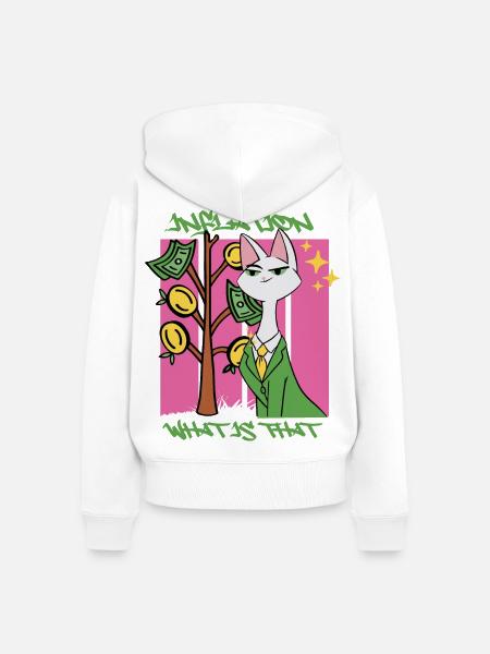 Inflation was ist das ? - Frauen Premium Bio Zip Hoodie - Weiß