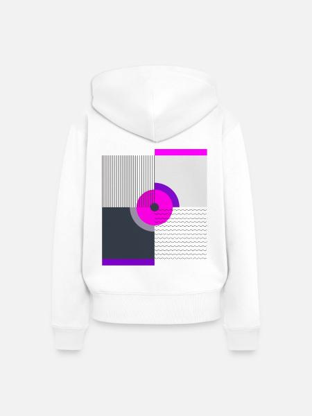 Abstract Motion Art - Modernes Grafikdesign - Frauen Premium Bio Zip Hoodie - Weiß