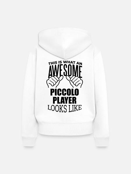 Piccolo Piccolo Piccolo - Frauen Premium Bio Zip Hoodie - Weiß