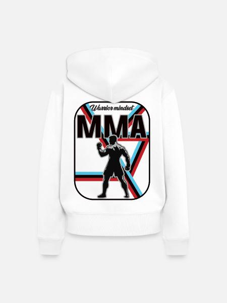 MMA Design – Warrior Mindset - Frauen Premium Bio Zip Hoodie - Weiß