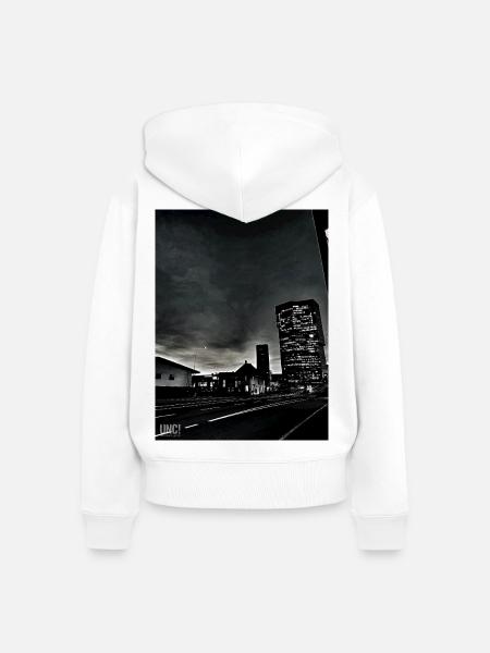 Downtown ZH - Frauen Premium Bio Zip Hoodie - Weiß